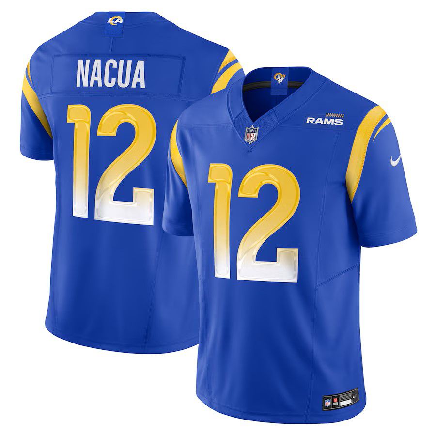 Men Los Angeles Rams #12 Puka Nacua Royal Nike 2025 Vapor F.U.S.E. Limited Player NFL Jersey